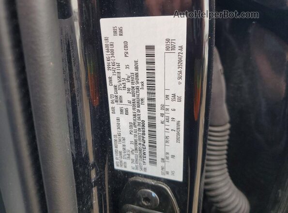 1FTEW1EP4PFB65900 2023 FORD F150 Black Շարժիչի բաժամունքի տեսք