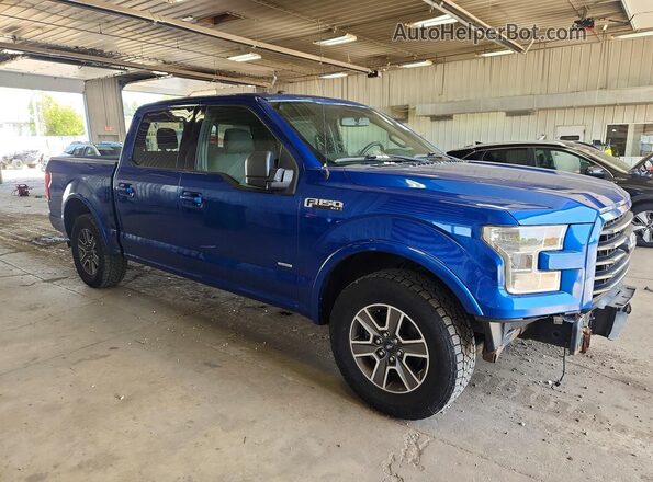 1FTEW1EP5HFA22407 2017 FORD F150 Blue Przód prawy