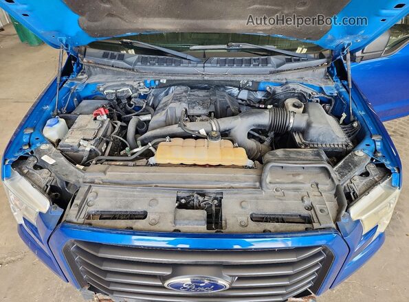 1FTEW1EP5HFA22407 2017 FORD F150 Blue Widok wnętrza z tyłu