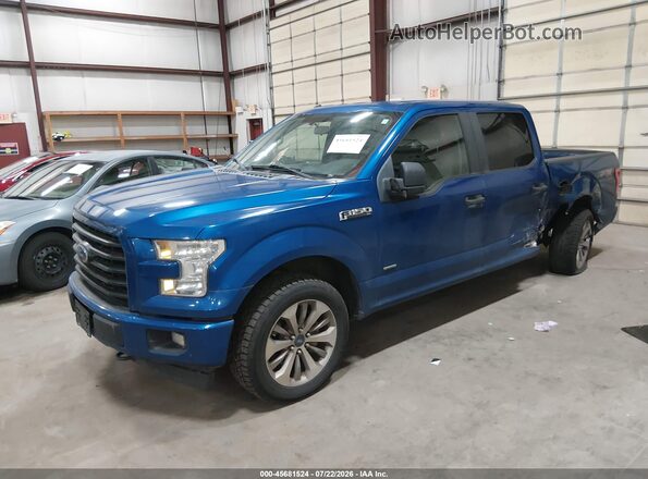 1FTEW1EP5HFA46352 2017 FORD F150 Blue Przód lewy