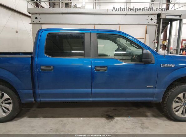 1FTEW1EP5HFA46352 2017 FORD F150 Blue Widok wnętrza z tyłu
