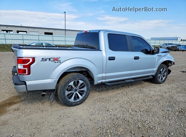 1FTEW1EP5KFC46414 2019 FORD F150 Silver Trasero derecho