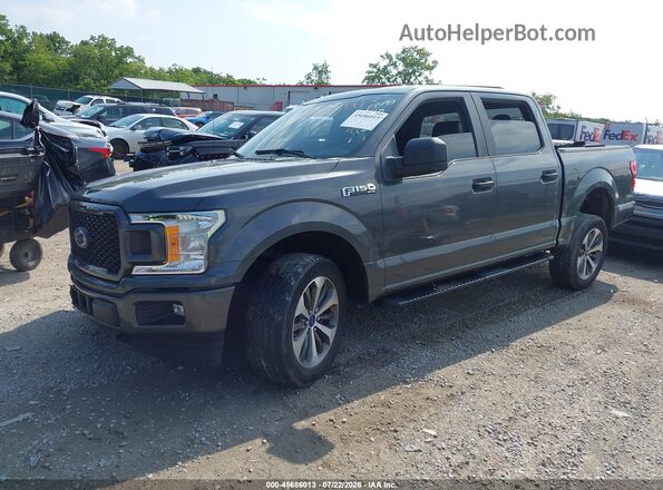 1FTEW1EP5KKD44754 2019 FORD F150 Gray Առջևի ձախ երեք քառորդ տեսարան