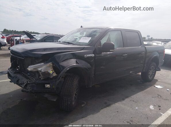 1FTEW1EP5LKE77189 2020 FORD F150 Black წინა მარცხენა ხედი სამი მეოთხედიდან