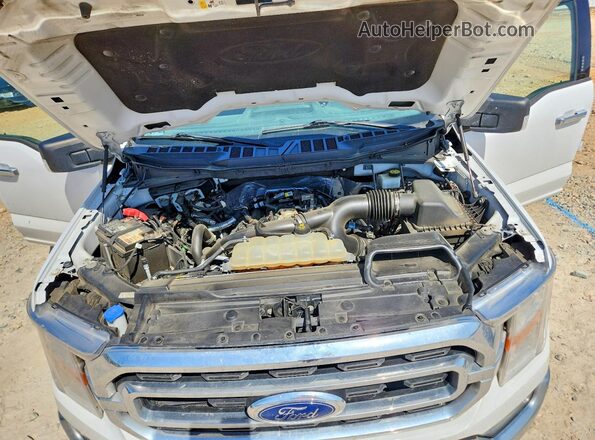 1FTEW1EP5MKD89146 2021 FORD F150 White Widok wnętrza z tyłu
