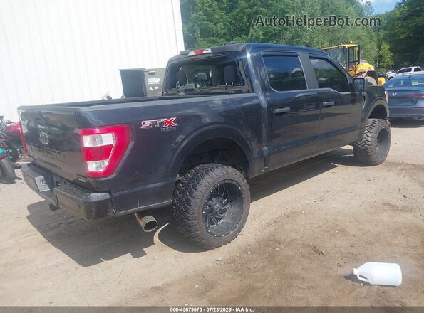1FTEW1EP5MKE30505 2021 FORD F150 Черный Задняя правая четверть