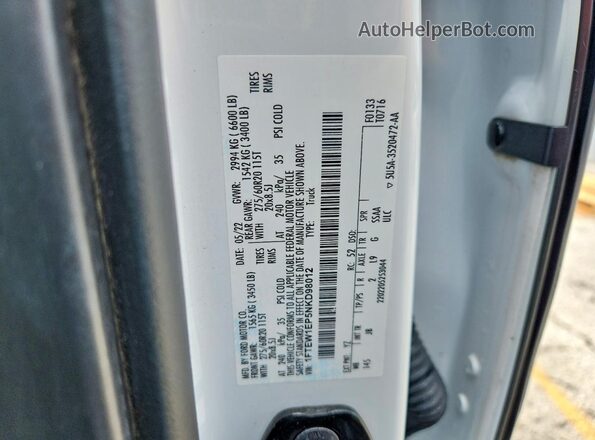 1FTEW1EP5NKD98012 2022 FORD F150 Белый Вид подкапотного пространства