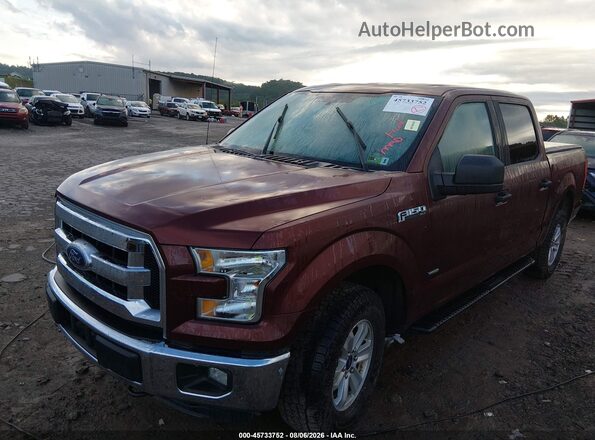 1FTEW1EP6GKE29089 2016 FORD F150 Темно-бордовый Передняя левая четверть