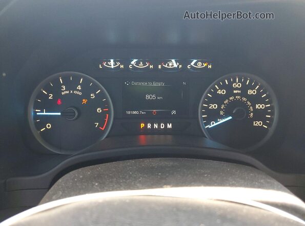 1FTEW1EP6JFE28184 2018 FORD F150 Gray Вид щитка приладів