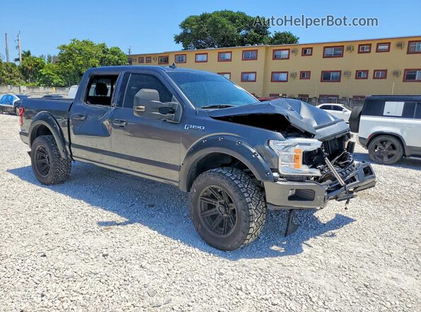 1FTEW1EP6JFE28184 2018 FORD F150 Gray Передня права чверть