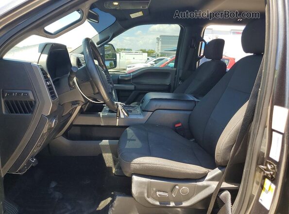 1FTEW1EP6JFE28184 2018 FORD F150 Gray Вид салону спереду