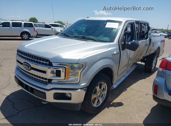 1FTEW1EP6JKC42149 2018 FORD F150 Silver Առջևի ձախ երեք քառորդ տեսարան