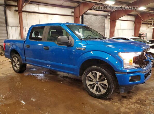 1FTEW1EP6KKD95616 2019 FORD F150 Blue Przód prawy