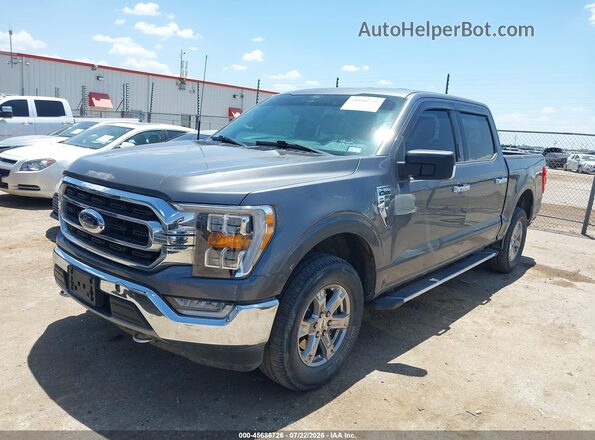 1FTEW1EP6MFB52691 2021 FORD F150 Gray Передня ліва чверть