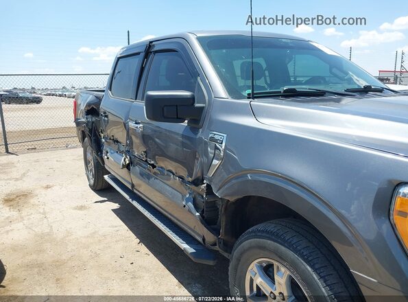 1FTEW1EP6MFB52691 2021 FORD F150 Gray Вид спереду