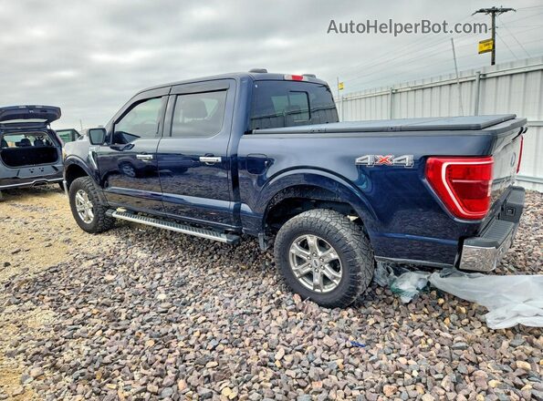 1FTEW1EP6NKD72874 2022 FORD F150 Blue Trasero izquierdo