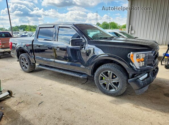 1FTEW1EP6PFA74093 2023 FORD F150 Черный Передняя правая четверть
