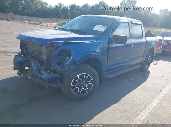 1FTEW1EP6PKF06415 2023 FORD F150 Blue Առջևի ձախ երեք քառորդ տեսարան