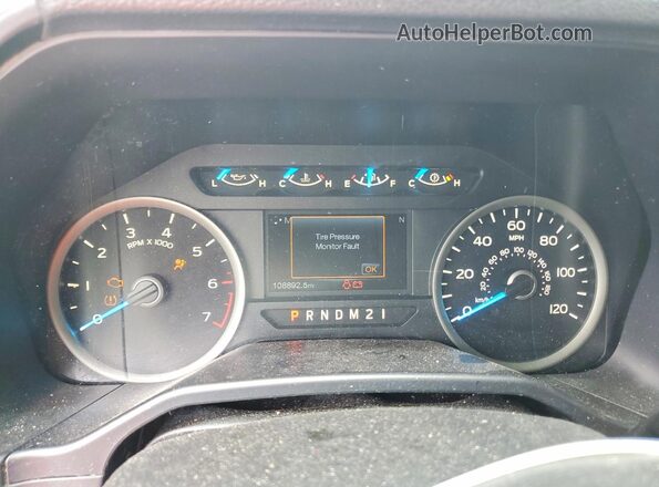 1FTEW1EP7GFB42644 2016 FORD F150 Черный Вид щитка приборов