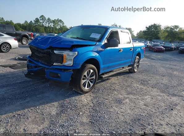 1FTEW1EP7KKD87640 2019 FORD F150 Blue Առջևի ձախ երեք քառորդ տեսարան