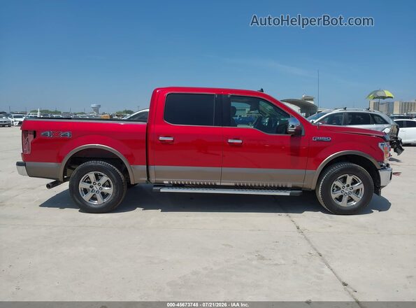 1FTEW1EP7LKF15604 2020 FORD F150 Red Vista interior trasera