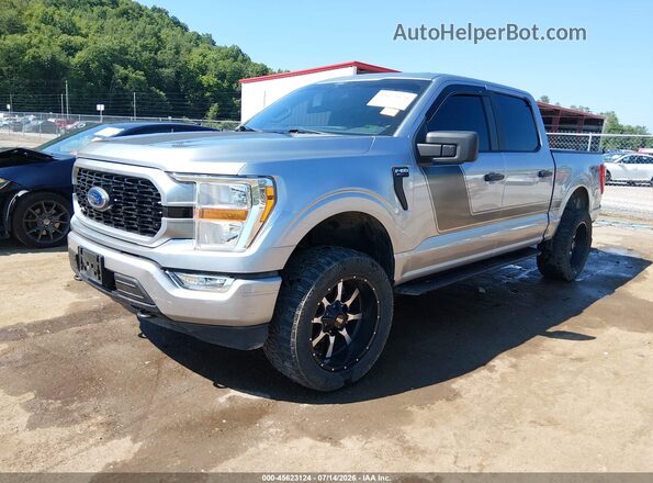 1FTEW1EP7MFA08180 2021 FORD F150 Silver Առջևի ձախ երեք քառորդ տեսարան