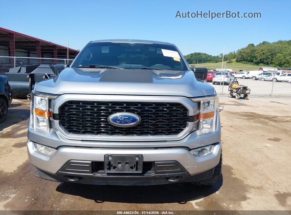 1FTEW1EP7MFA08180 2021 FORD F150 Silver Սալոնի հետևի տեսք
