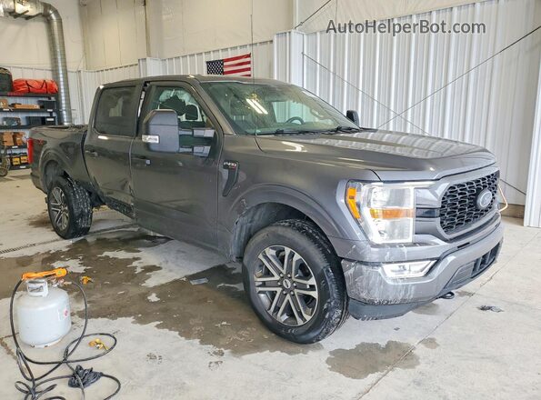 1FTEW1EP7MFB41683 2021 FORD F150 Gray Առջևի աջ