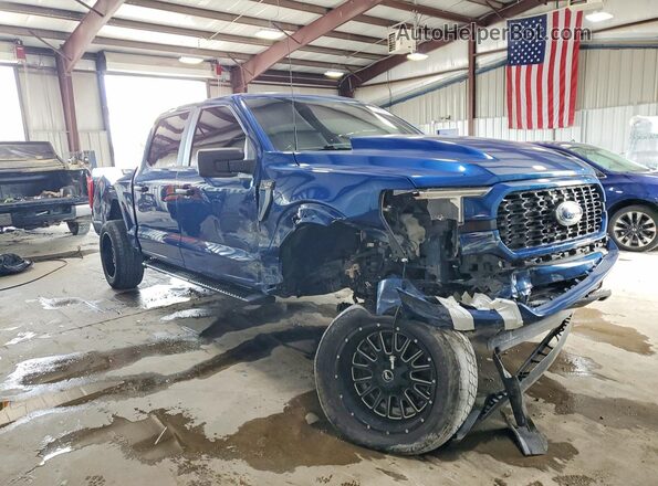 1FTEW1EP7NFA07726 2022 FORD F150 Blue Delantero derecho