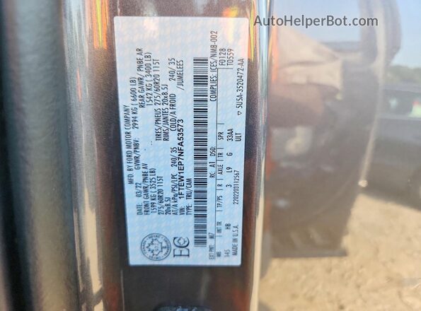 1FTEW1EP7NFA53573 2022 FORD F150 Gray Vista del compartimento del motor