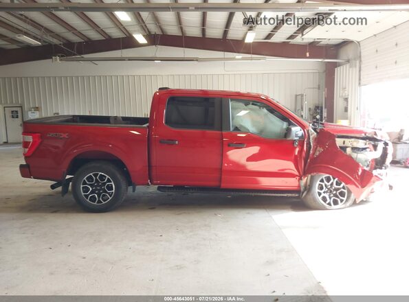1FTEW1EP7PKD54239 2023 FORD F150 Red Vista interior trasera