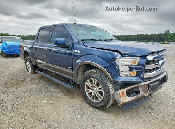 1FTEW1EP8GFB35766 2016 FORD F150 Blue Delantero derecho