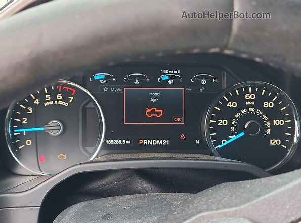 1FTEW1EP8GFB35766 2016 FORD F150 Blue Vista del cuadro de instrumentos
