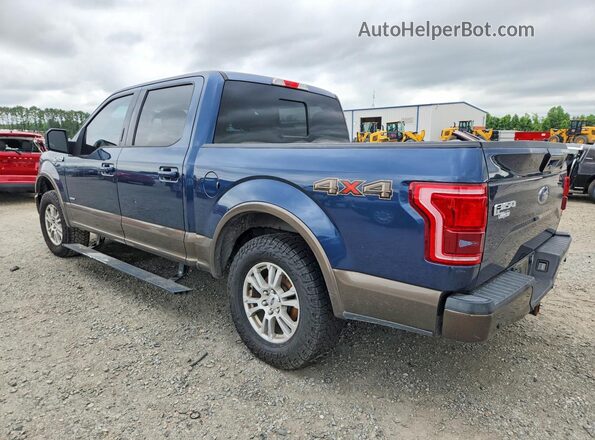 1FTEW1EP8GFB35766 2016 FORD F150 Blue Trasero izquierdo