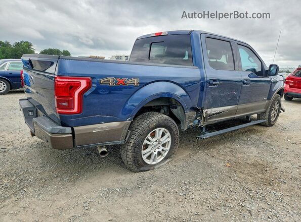 1FTEW1EP8GFB35766 2016 FORD F150 Blue Trasero derecho