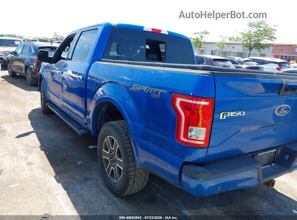 1FTEW1EP8GFD17872 2016 FORD F150 Blue Rear left
