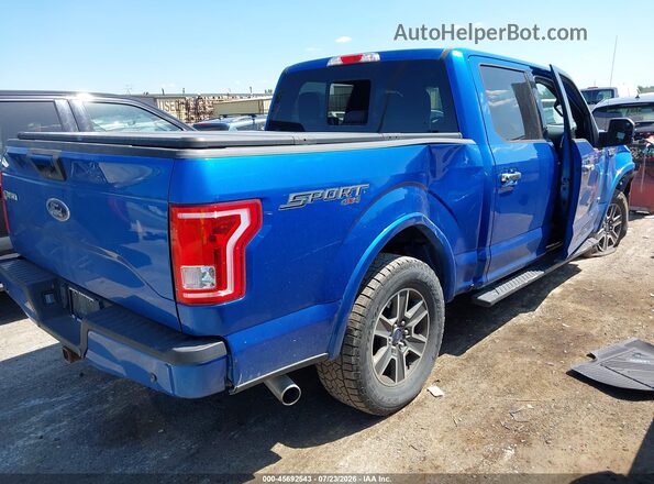 1FTEW1EP8GFD17872 2016 FORD F150 Blue Rear right