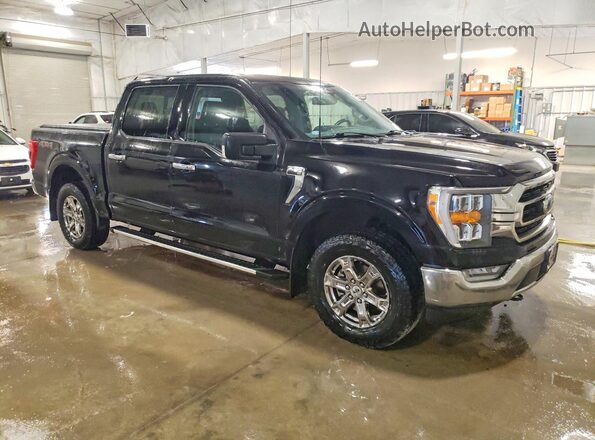 1FTEW1EP8NKD73136 2022 FORD F150 Черный Передняя правая четверть