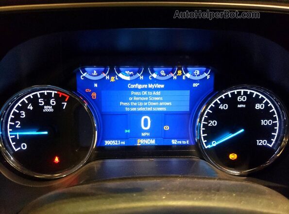 1FTEW1EP8NKD73136 2022 FORD F150 Черный Вид щитка приборов