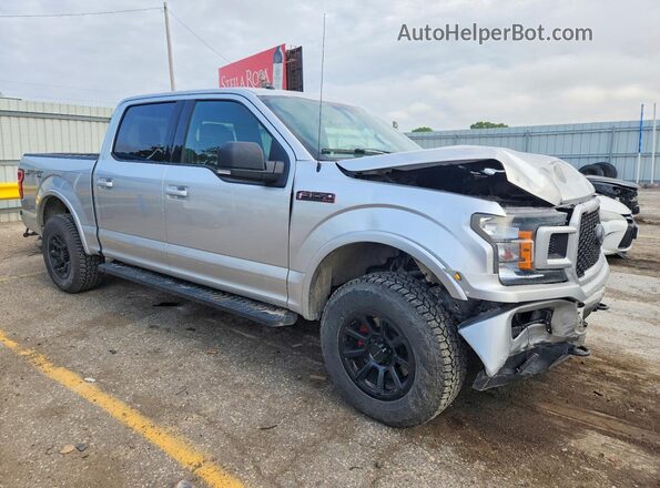 1FTEW1EP9JFA82194 2018 FORD F150 Silver Delantero derecho