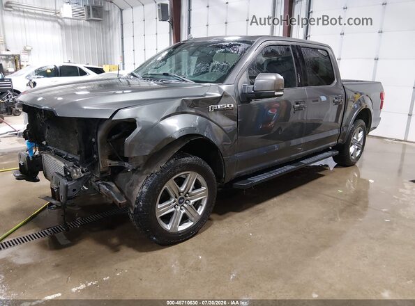1FTEW1EP9JKD56078 2018 FORD F150 Серый Передняя левая четверть