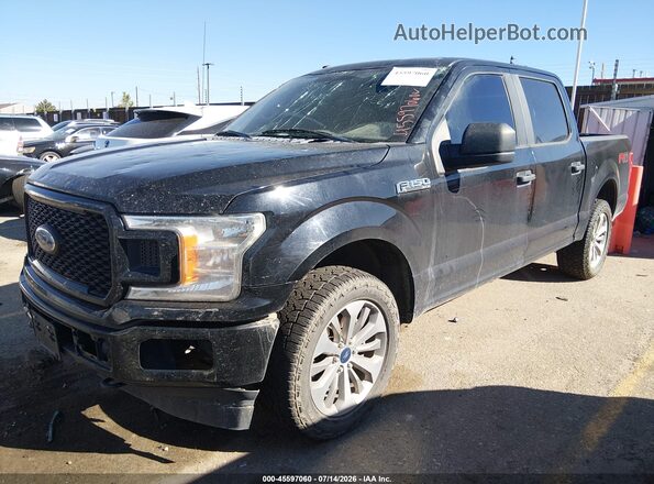 1FTEW1EP9JKE29434 2018 FORD F150 Черный Передняя левая четверть