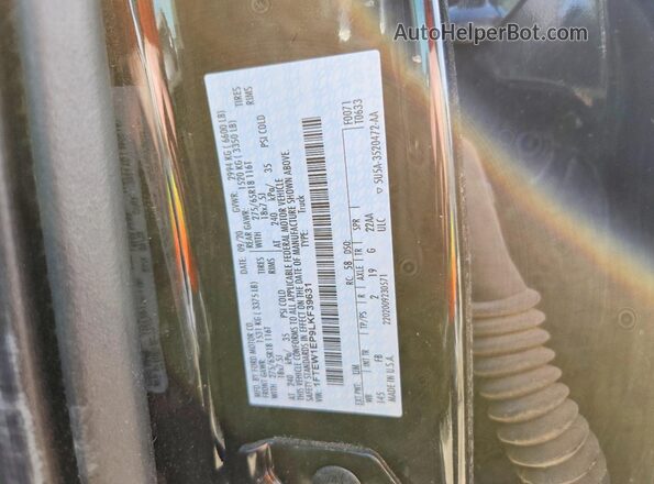 1FTEW1EP9LKF39631 2020 FORD F150 Black Вид підкапотного простору