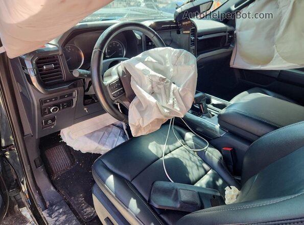 1FTEW1EP9NFB45235 2022 FORD F150 Black Dashboard view