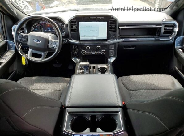 1FTEW1EP9NKD94089 2022 FORD F150 Black Widok deski rozdzielczej