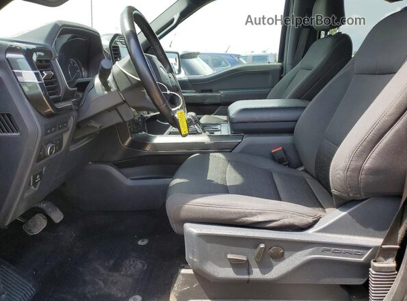 1FTEW1EP9NKD94089 2022 FORD F150 Black Widok wnętrza z przodu
