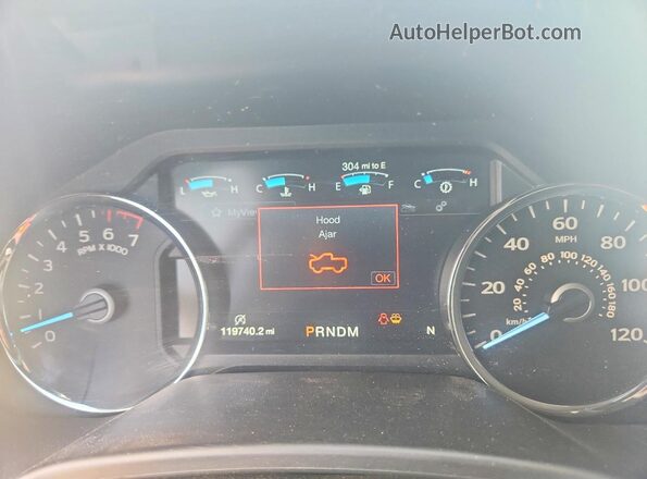 1FTEW1EPXJFD35751 2018 FORD F150 Серый Вид щитка приборов