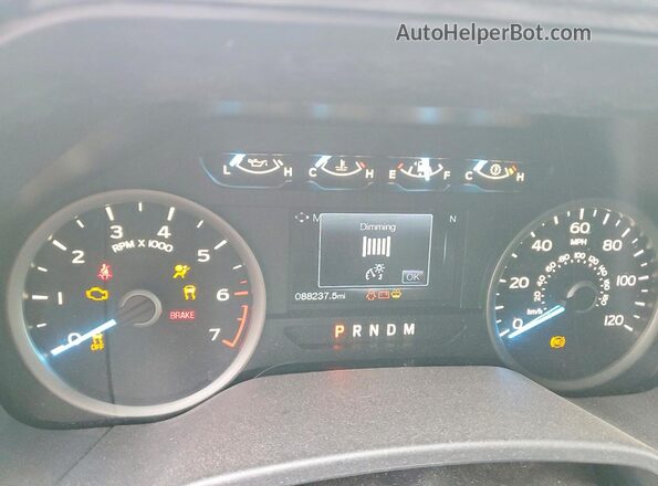 1FTEW1EPXJFE55856 2018 FORD F150 Burgundy Вид щитка приладів