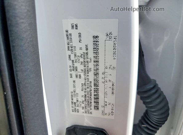1FTEW1EPXKFB12918 2019 FORD F150 White Շարժիչի բաժամունքի տեսք