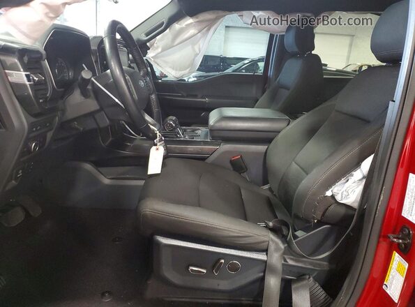 1FTEW1EPXMKD46437 2021 FORD F150 Red Widok wnętrza z przodu